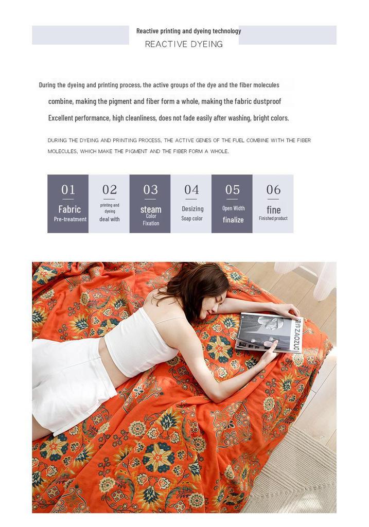 High-End Pure Cotton Sofa and Bed Cover: Summer Quilt, Nap Blanket, Multi-Functional Bed Sheet.