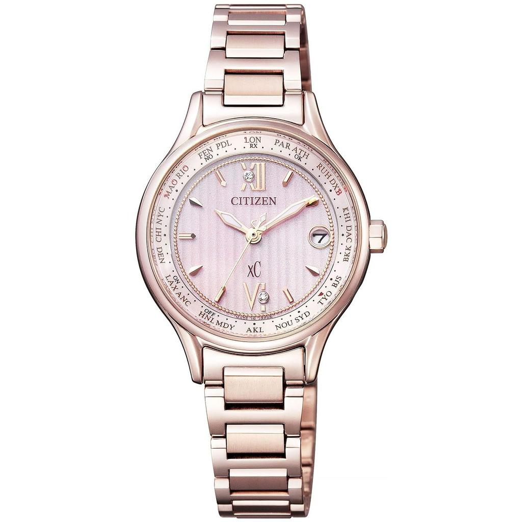 CITIZEN watch xC Cross Sea KOSÉ ESPRIQUE collaboration limited model Eco-Drive radio-controlled Titania Line Happy Flight series Sakura Pink ladies