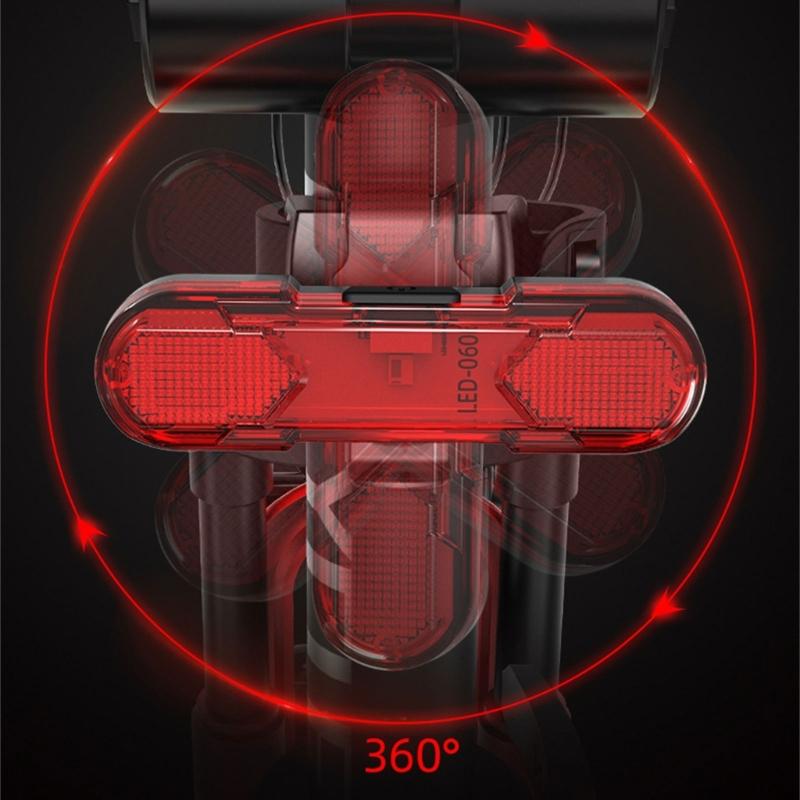 Road Bike Cycling Safety Warning Lamp Rechargeable Bike Rear Lights Waterproofs Bicycles Taillight Easy to Install