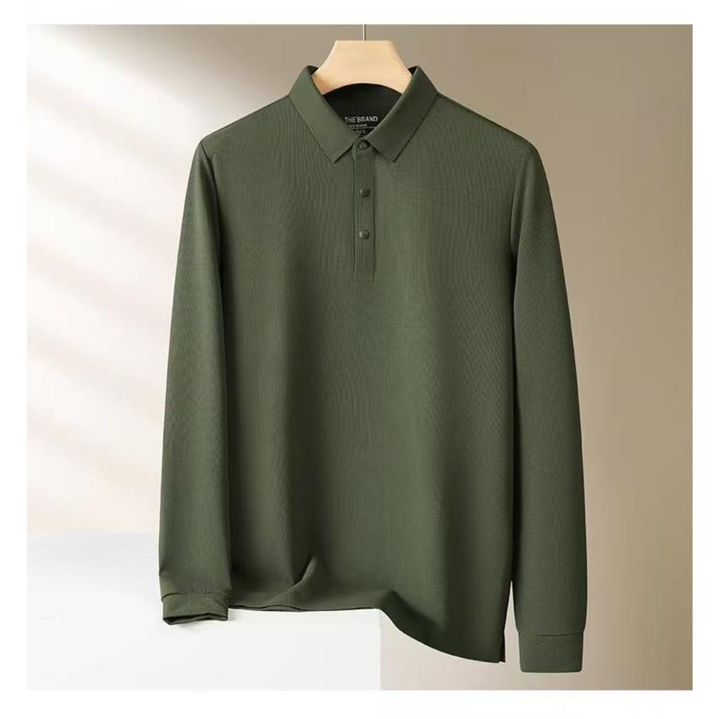 TrendHub Men's Autumn Winter Half-zip Seamless T-shirt  Men's Solid Color All-match