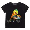 TV The Wonderfully Weird World of Gumball Cycling print T-shirts Cartoon Manga Kawaii 100%Cotton Short Sleeve Boys Girls T Shirt