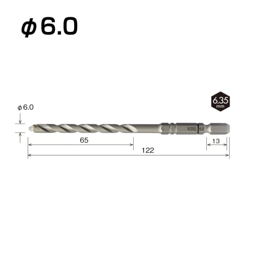 VESSEL Concrete Drill Bit Cushion Drill 6.0mm ACD-6.0