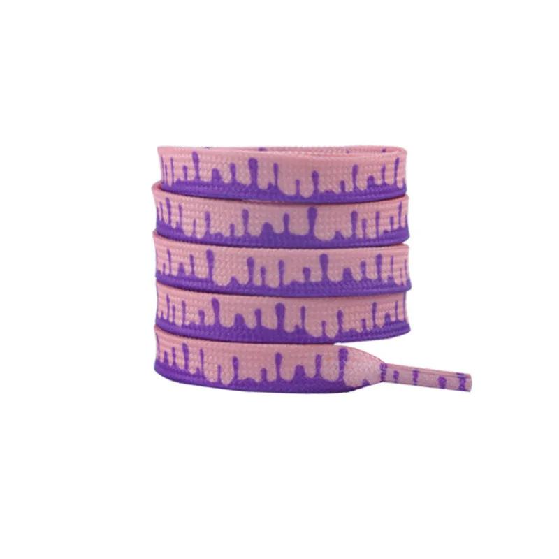 Fashion Rainbow Ice Cream Shoelace Flat Shoe Laces Cream Macaron Shoelaces for Sneakers 120/140/160cm Shoes Strings Accesories