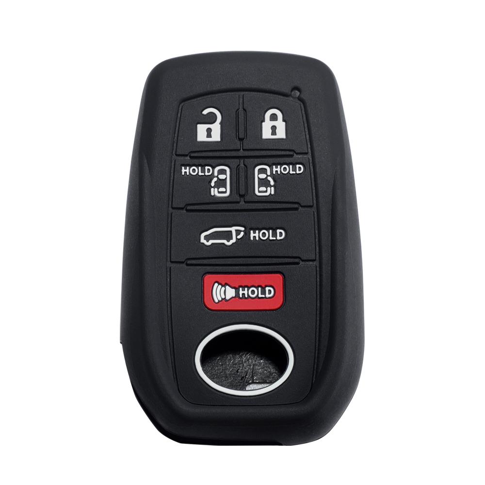 Suitable For Toyota Rav4 Corolla Camry Highlander Prius Car Key Case Silicone Key Fob Cover Remote Control Alarm Key Protector