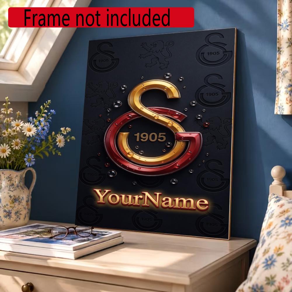 Galatasaray Customize Your Name Diamond Painting Round Diamond Diy Frameless Holiday Artwork Suitable For Home Office Wall Decoration