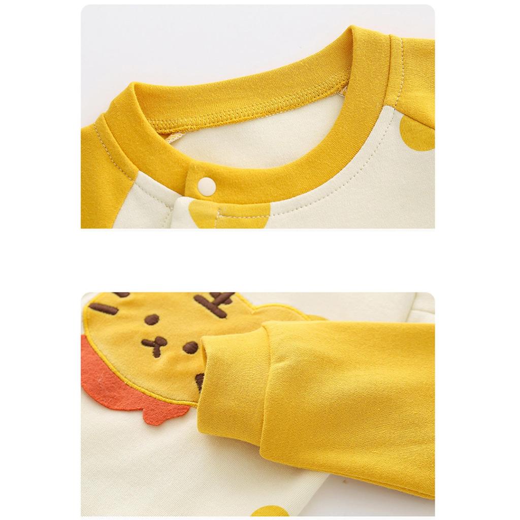 Boys Baseball Winter Autumn Long Sleeve Baby Clothes Newborn Underwear Romper Jumpsuit Baby Clothes Front Opening Baby Romper Jumpsuit 01 A [GORBAST]