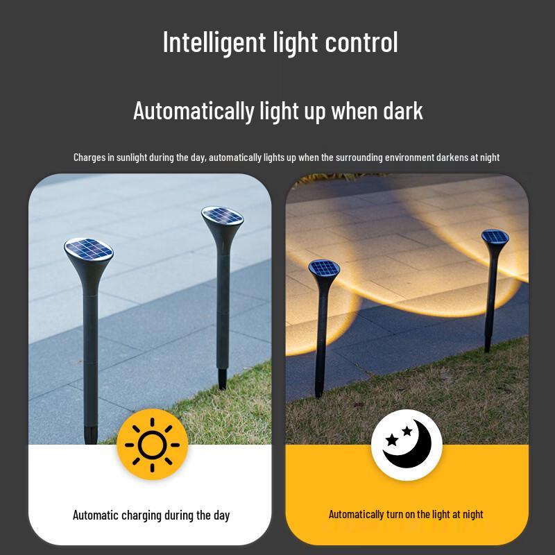 Outdoor Solar White LED Lawn Spotlight