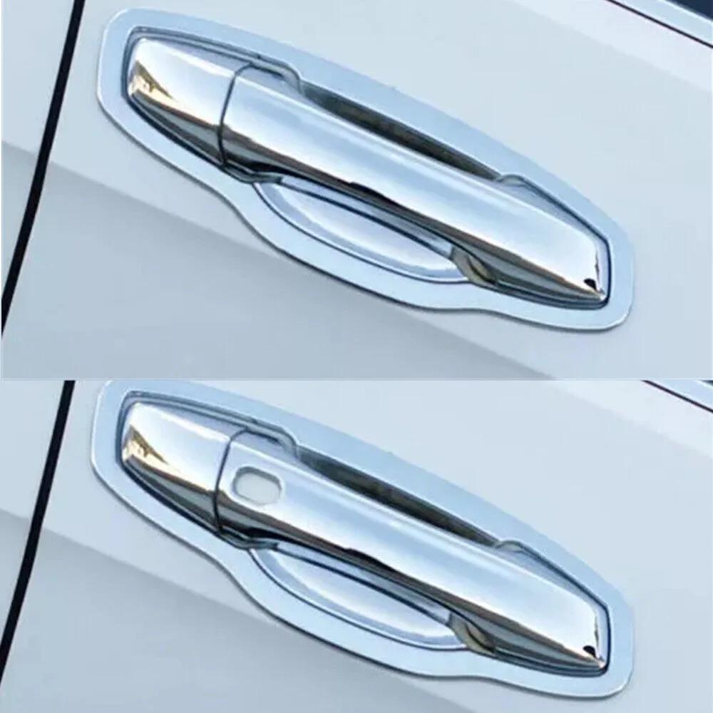 For VW Golf 7 MK7 MK7.5 2014-2019 Car Sticker Carbon Chrome Black Silver Exterior Door Handle Moulding Cover Trim Accessories