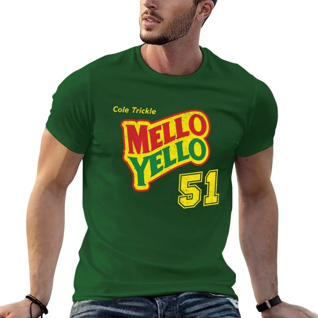 Mello Yello Cole Trickle 51 Koszulka z Vintage Logo Letnie Topy Koreańska Moda Koszulki Ciężkie Dla Unisex