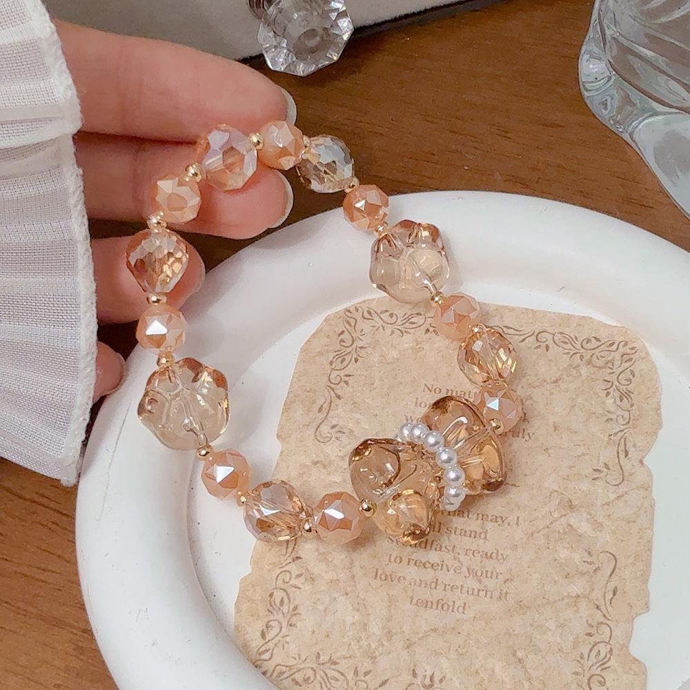 Elegante Bracciale Principessa con Fiocco, Cristalli K9 Brillanti e Dolce Ametista – Design Fairy Niche per Donne