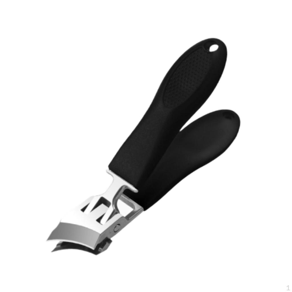 Angled Nail Clippers, Wide Jaw Opening, Long Handle for Elderly, Stainless Steel Curved