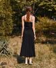 RE RHEE Halter Neck Knitted Top Black