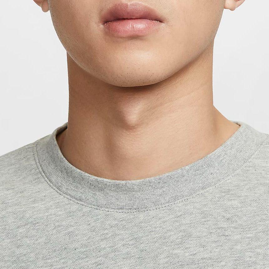 Nike Sweatshirts Men's Gray Crew Neck Moderate Regular HV1063-063
