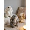 1PC 25cm/9.84Inch Cute Bunny Plush Toy, Soft Stuffed Rabbit Doll with Long Floppy Ears, 3 Colors (White/Gray/Yellow) Available