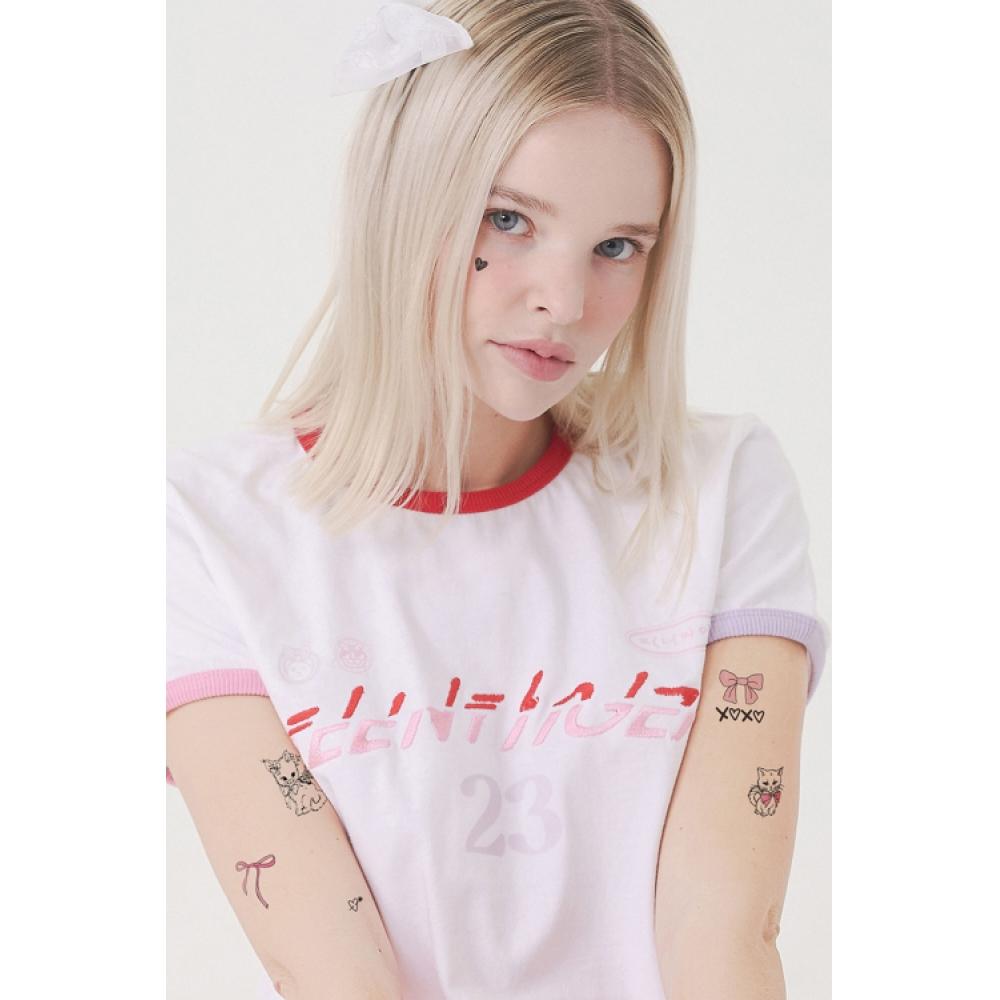 Teenytiger Bandkatze Tattoo-Aufkleber, der ohne Wasser oder Schere angebracht werden kann