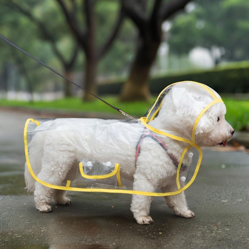 Transpicuous Recyclable Dog Rainwear With Easy Snap Conclusion Generous For Active Animals In Wet Weather