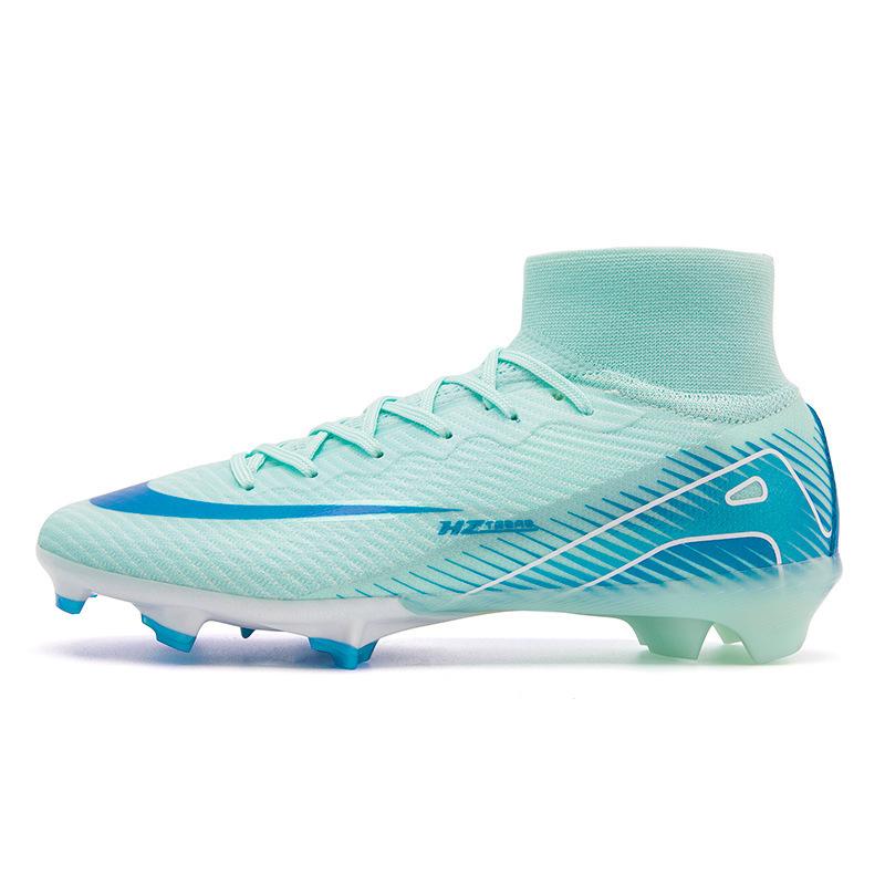 World Cup High-top Football Shoes Tf Broken Nails Seamless Fly-woven Socks Shoes Men's and Women's AG Nails Training Shoes