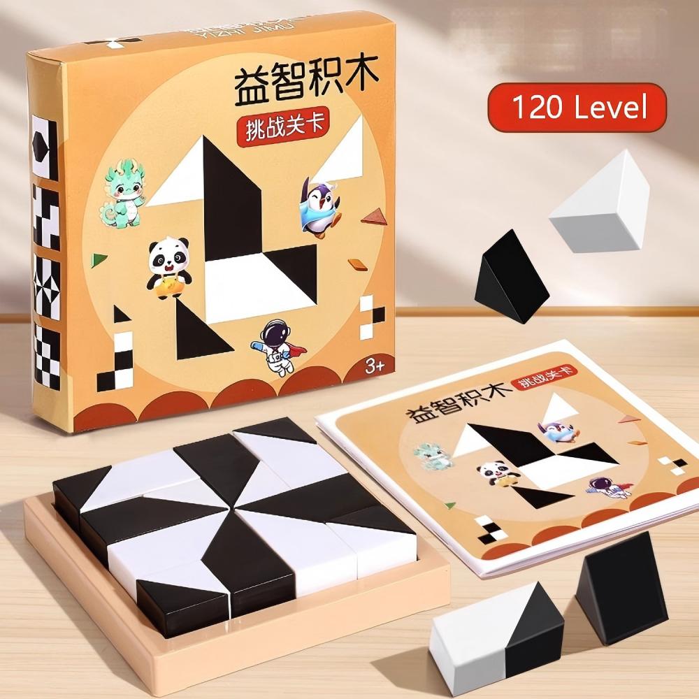 Hidden Block Puzzle 120 Level ABS Material Interesting Enhances Logic and Spatial Reasoning Suitable for 6 Years Old M