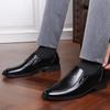 New Fashion Leather Shoes Men Footwear Flat Mens Casual Shoes Black Brand Male Footwear Slip-on Man Business Shoes A2766