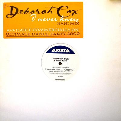 12inch Record DEBORAH COX - I Never Knew (Hani Num Club Mixes) ARDP3861 Arista 2000 US Dance & Electronica Used