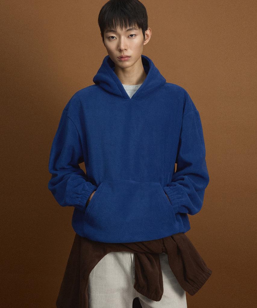 TNGT Oversized Fleece Hooded Sweatshirt (Blue) Tnts6F101B2
