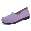 Women's shoes 2024 new spring and summer breathable middle-aged and elderly mother shoes one-pedal flat shoes soft sole comfortable single Doudou sho