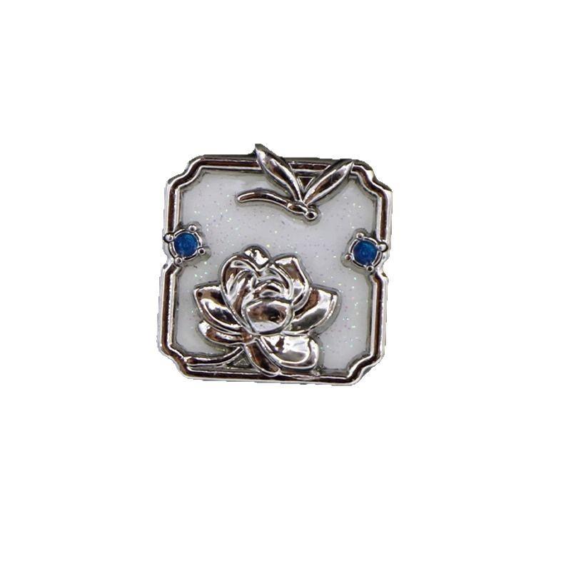 10Pcs Shirt Buttons High-End Exquisite National Style Metal Square Wool Clothes Cardigan Shirt High-End Buttons