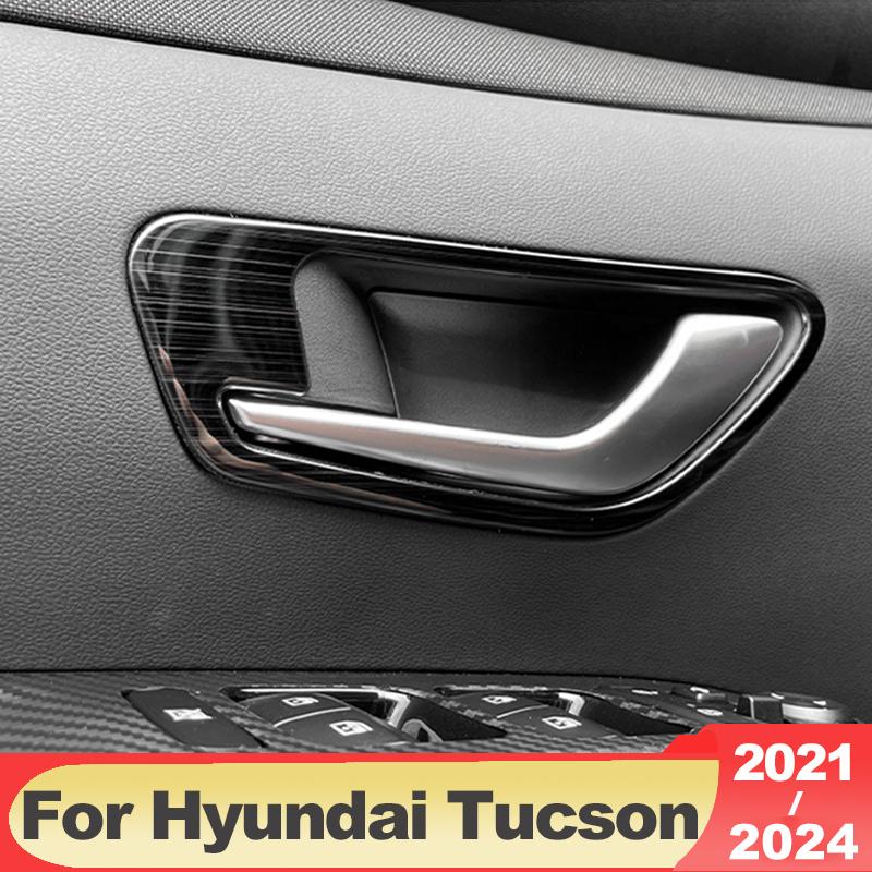 Pre Hyundai Tucson NX4 2023 2024 Hybrid N Line Car Vnútorná kľučka dverí Obloženie krytu misy Príslušenstvo interiéru z nehrdzavejúcej ocele
