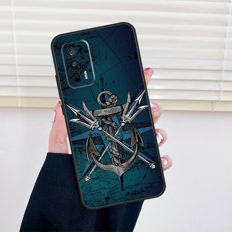 Anchor Sea Beach Cover For Xiaomi 15 14 13 Ultra 11T 12T 13T 14T Pro POCO X7 Pro X3 X5 X6 M6 F5 F6 Pro Case