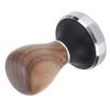 58mm Stainless Steel Flat Coffee Tamper Powder Pressed Hammer with Height   Wooden Handle