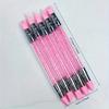 5 Stuks Holle Uitsnijding Dubbelzijdig Roze Strass Nagels Kunst Siliconen Pen Nagels Kunst Vormgevend Embossing Pen Nagels Kunst Gereedschap