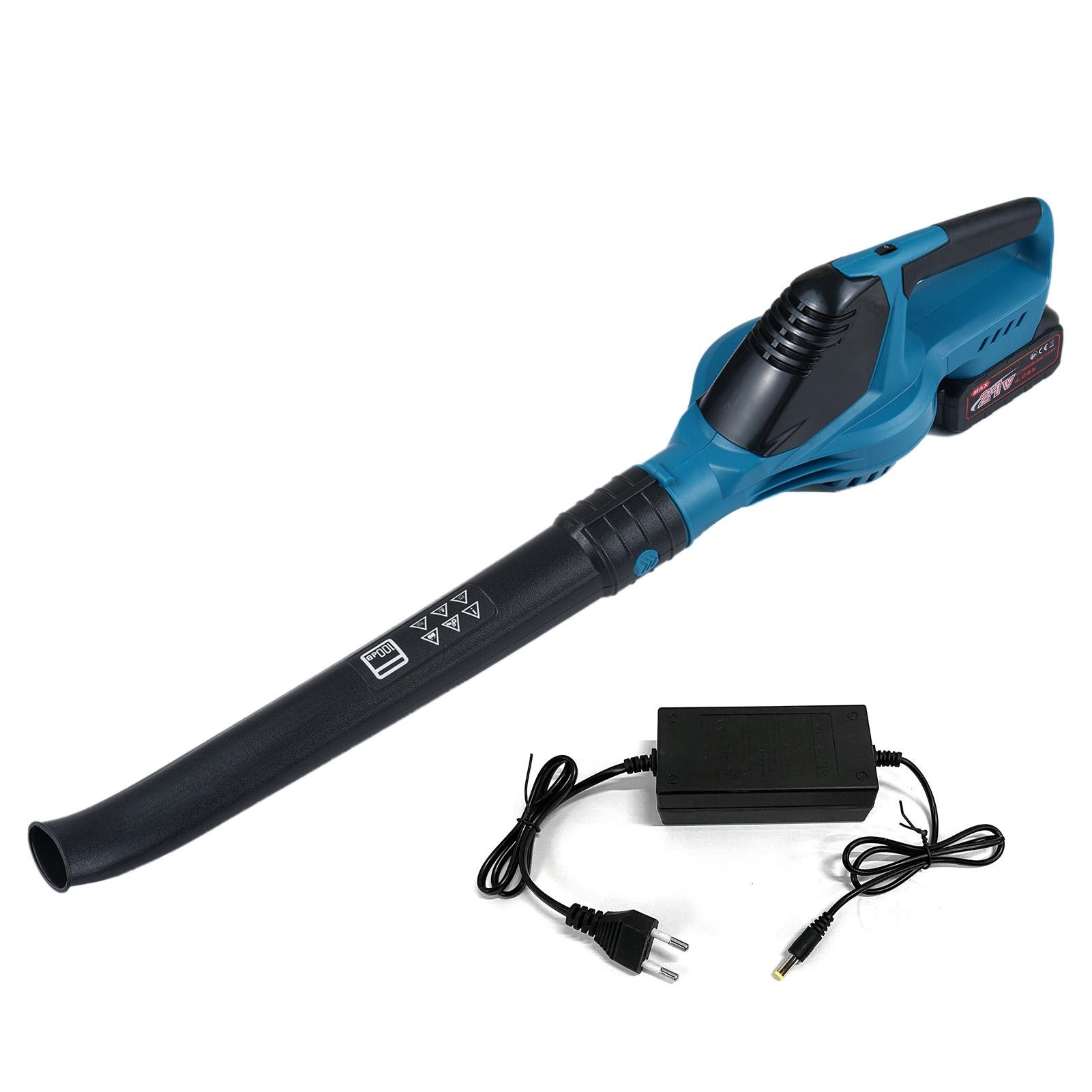 

Воздуходувка для листьев 21 В с питанием от аккумулятора и зарядным устройством 100 миль в час 120 куб. футов в минуту высокоскоростная воздуходувка для листьев EU Plug & 1 Battery