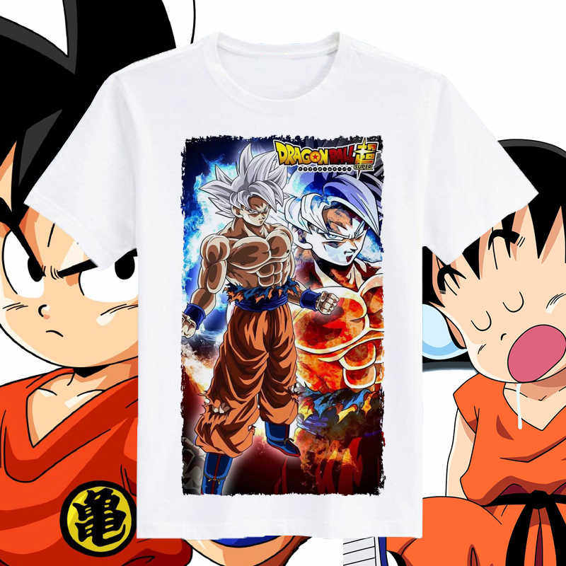 2026 Summer Dragon Ball Kid Goku Shenron Unisexs TShirt Riding Dragon 100 Cotton Oversized Breathable Casual Short Sleeve Tee