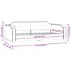 Daybed Light Grey 90x190 Cm Fabric
