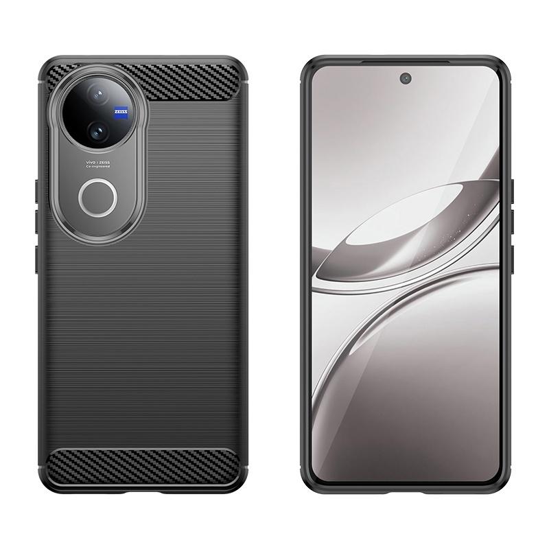 For Vivo V50 Case Cover For Vivo V50 Capas Carbon Fibre Phone Bumper Shockproof Back TPU Soft For Cover Vivo V50 VivoV50 Fundas