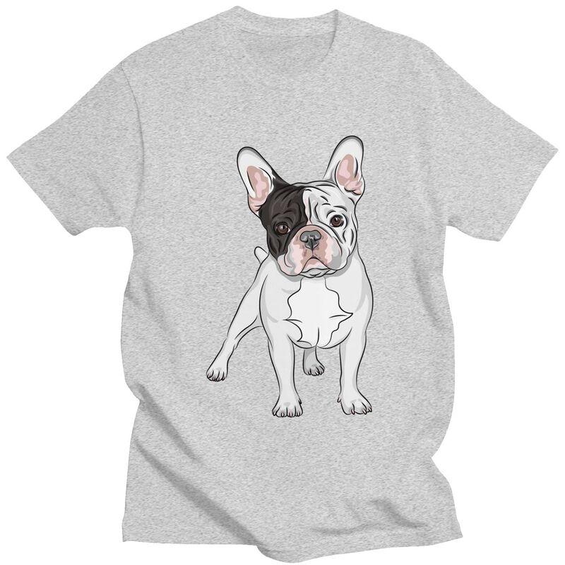 Custom Mens French Bulldog T Shirts Short Sleeve Cotton Tshirt Classic Tshirt Leisure Frenchie Dog Tees Loose Fit Clothes