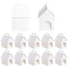 Gastgeschenk-Boxen 12er-Pack 10x12x18 cm DIY-Bemalung möglich Faltbar Bemalbar mit Griff Faltbar Adoptiere ein Haustier Box