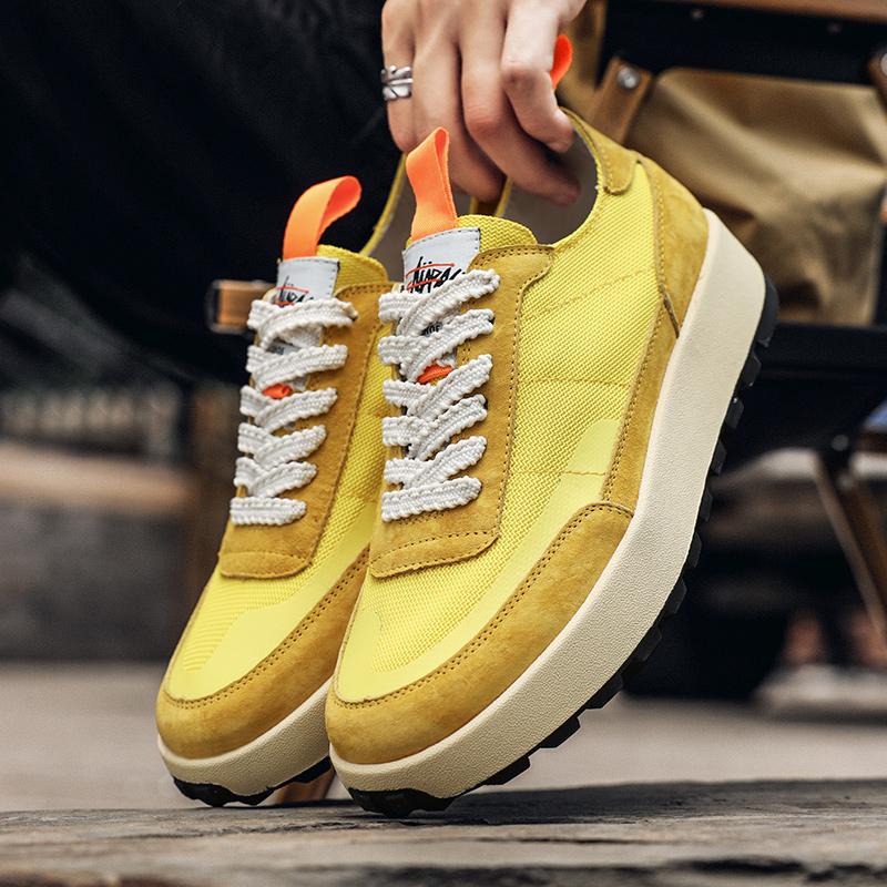 Fashion Spring Autumn Outdoors Casual Shoes Anti-Skid Men Tenis Masculino Versatile Man Leather Lace-Up Sneakers Men Skateboard Footwear