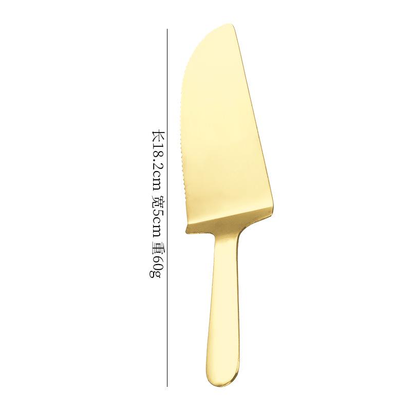 Stainless Steel Dessert Knife, Fork, and Spatula Set for Cakes, Ice Cream, Mooncakes, and Pizza.