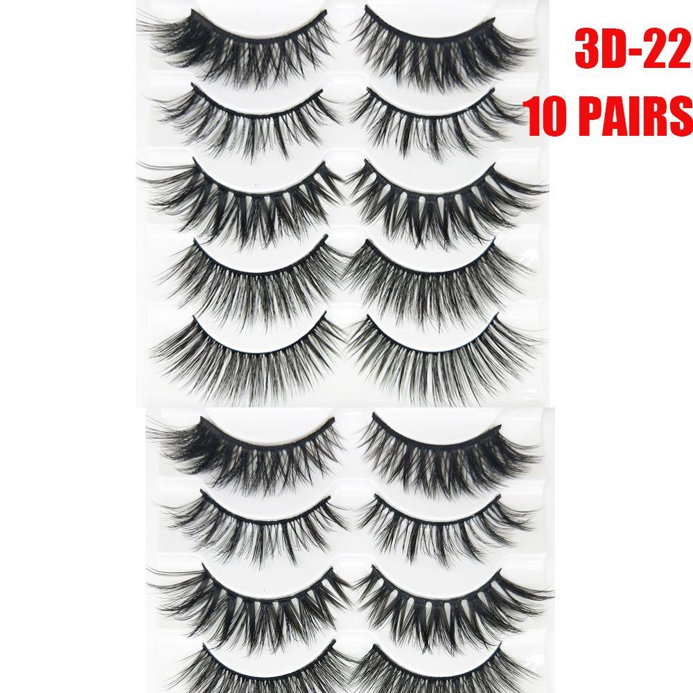 Stile Volle Streifen Flauschiges Haar Natürliche lange Verlängerungswerkzeuge 3D Nerzhaar Kreuz und quer Falsche Wimpern