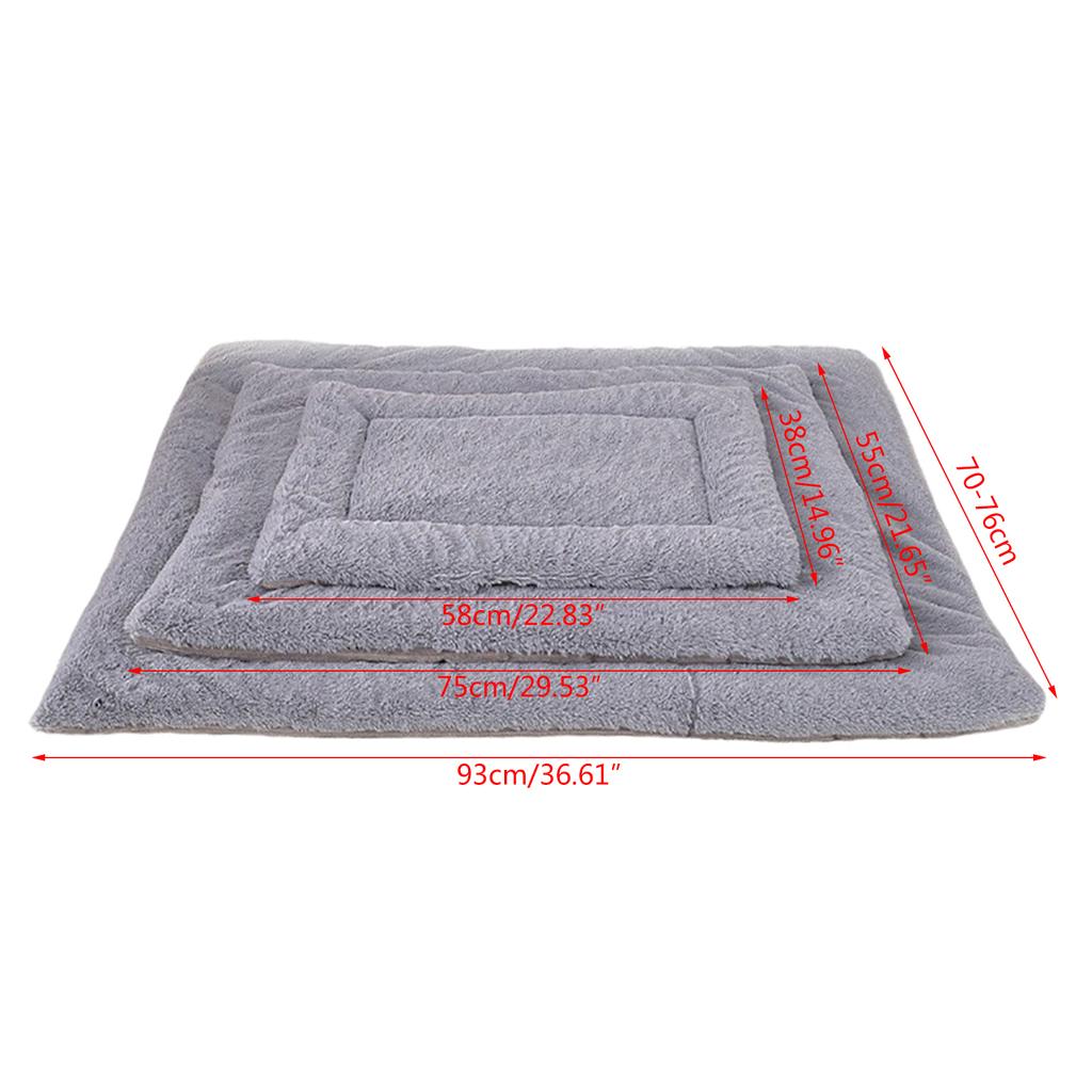Plush Dog Bed Crates Mat Kennel Pad 23/30/37 Inches Soft Washable Pet Beds Warm Mattress for Small Medium Large Dogs