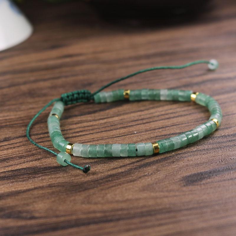Aventurine Handmade 4mm Tibetan Beads Healing Calming Minimalist Women Bracelet