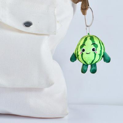 Yousheng Watermelon Plush Keychain Cute Fruit-Themed Stuffed Toy with Funny Faces Cute Bag Charm Pendant Adorable Gift for Friends Kids