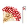 100Pcs Christmas Buffet Fruit Food Skewer Bamboo Toothpicks Christmas Party Cupcake Topper Decoration Supplies New Year 2026