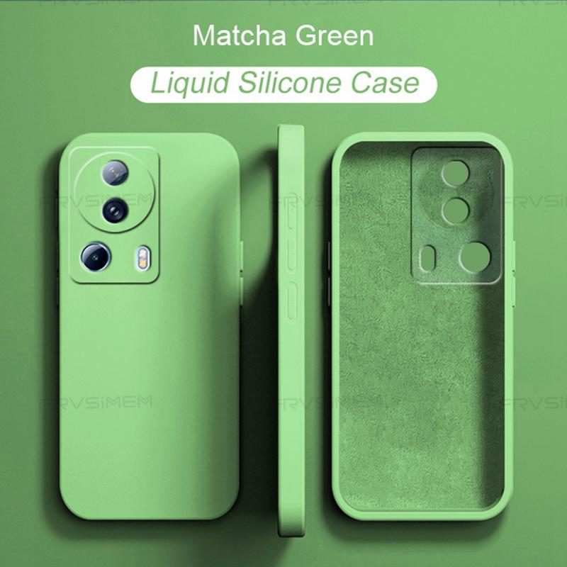 

Качественный мягкий чехол из жидкого силикона + микроволокна для телефона XIAOMI 13 Lite/13/13 Pro 5G с квадратным краем, противоударные чехлы XiaoMi 13 Lite