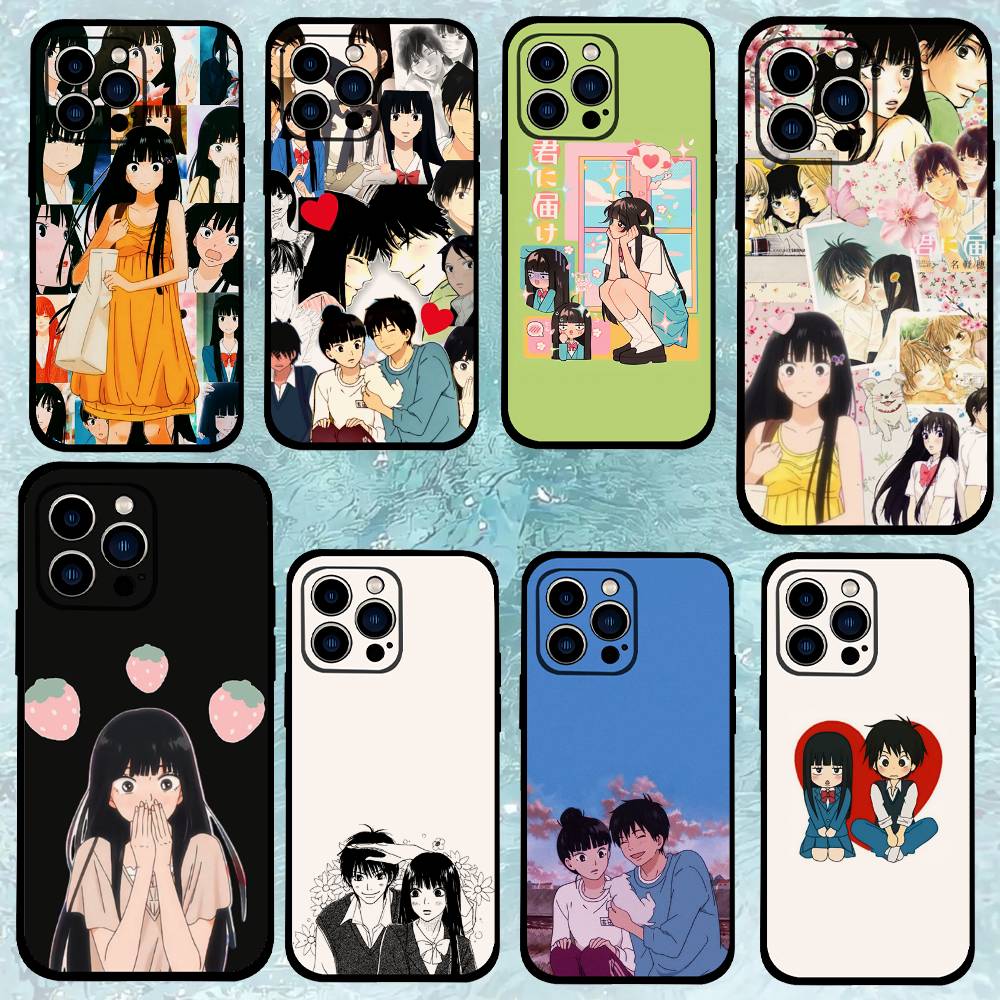 K-Kimi Ni T-Todoke Sawako Phone Case For IPhone 1716 15 14 13 Pro Max 11 12 Mini X Xs XR Black Silicone Cover