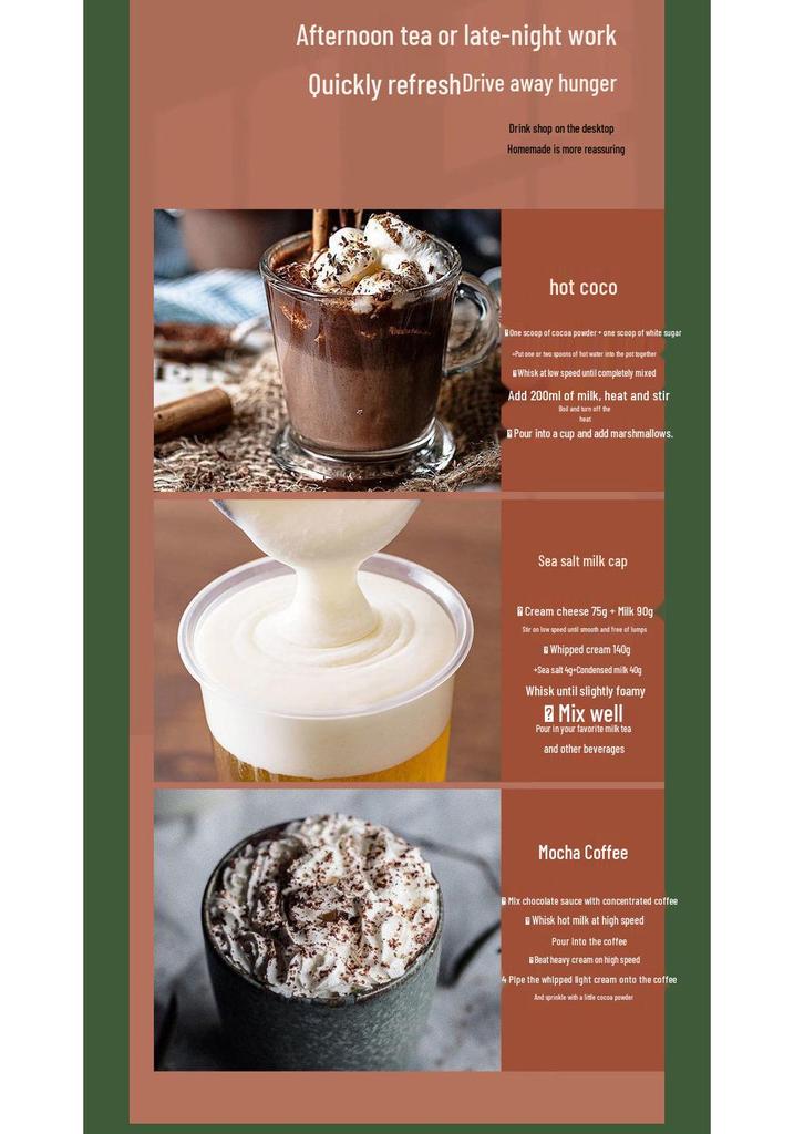 USB Rechargeable Handheld Electric Milk Frother – Ideal for Eggs, Baking, and Frothing.