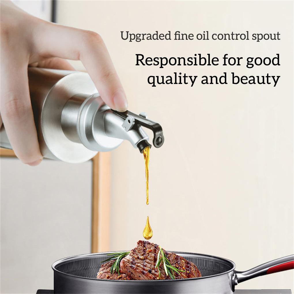 Olive Oil Bottle Vinegar Sauce Holder Dispenser Can Seasoning 190ml 290ml Visual Empty Seasoning Can Kitchen