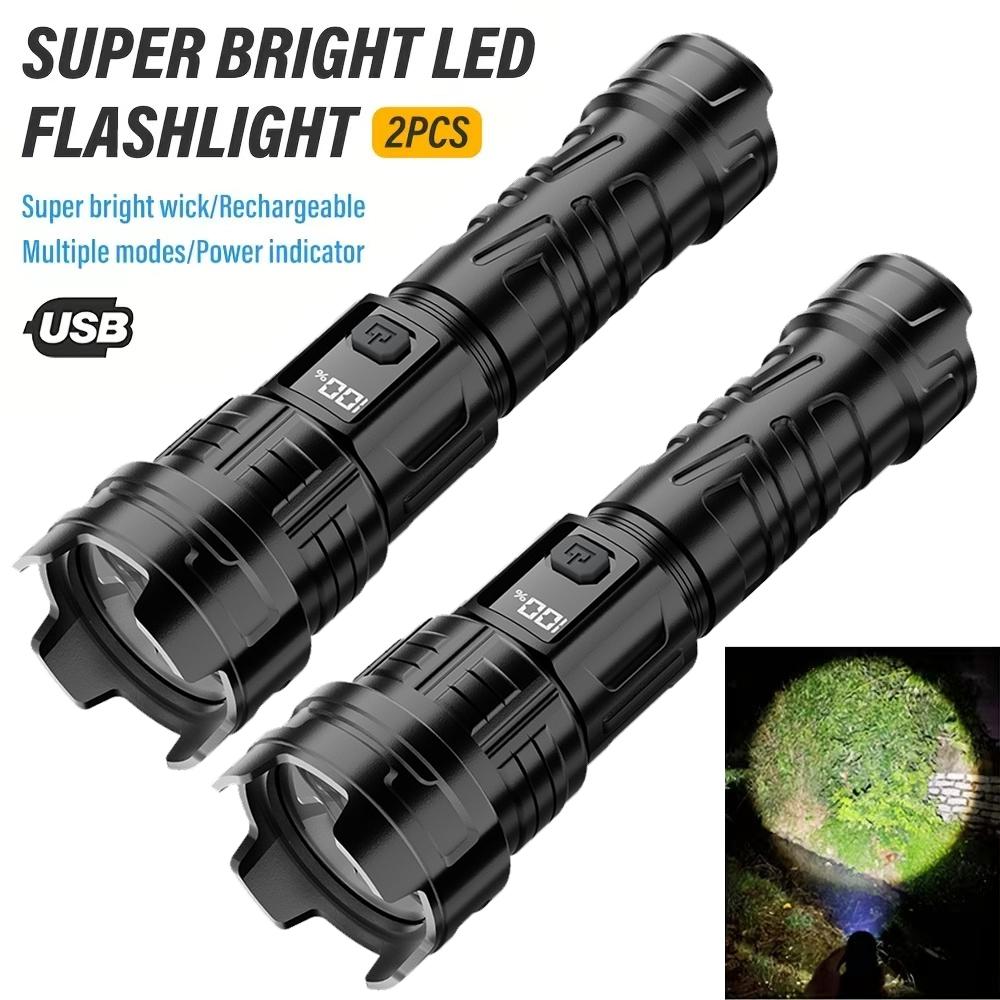 High-Brightness Handheld Flashlight, Rechargeable, Retractable Zoom, Wide Beam, Emergency Handheld Flashlight