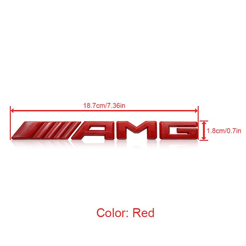 3D Metal AMG Logo Car Rear Letter Emblem Trunk Stickers For Mercedes Benz C E S GLE CLC Class W204 W203 W205 W124 W221 W213 W212